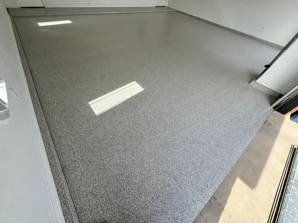 Garage concrete coating project in West Texas