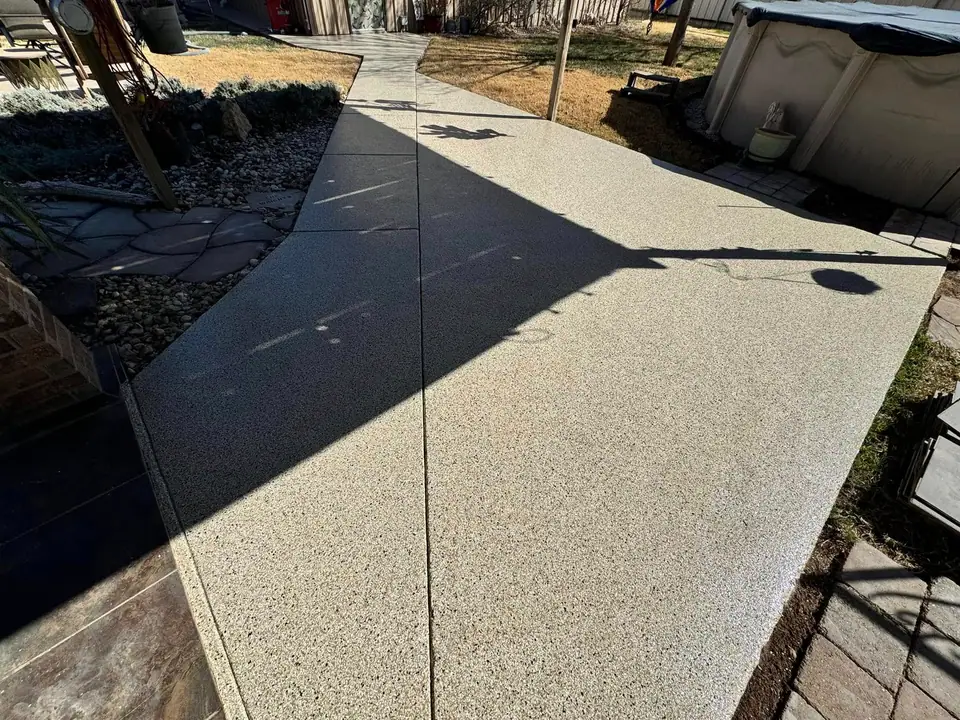Patio coating project in Texas