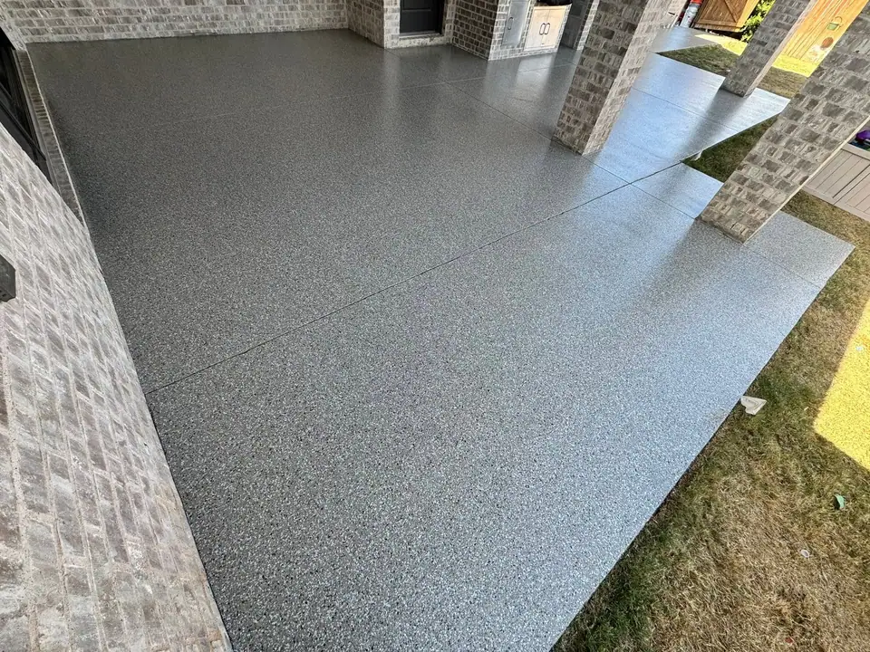 Patio coating project in Texas