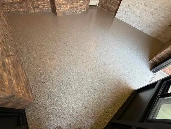 Patio transformation after concrete coating