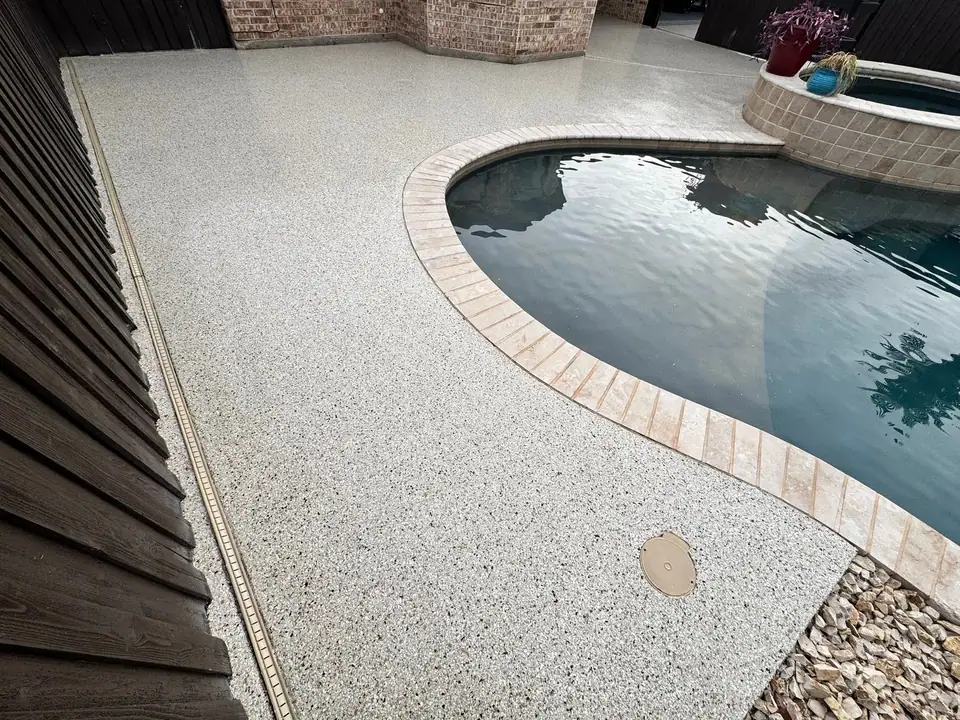 Pool deck coating project in Midland, TX